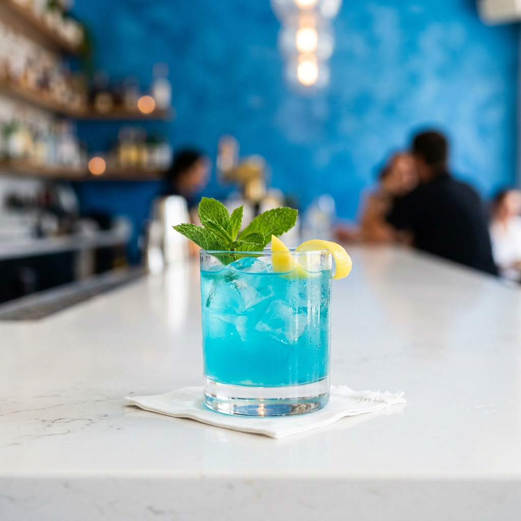 Blue cocktail